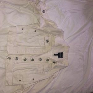 White jean jacket